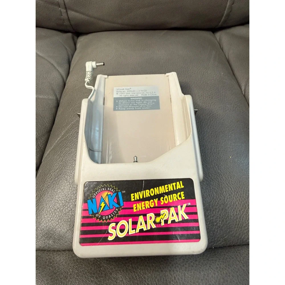 Vintage 1993 Naki Solar Pak for Nintendo Game Boy DMG-01 Solar Power Charger